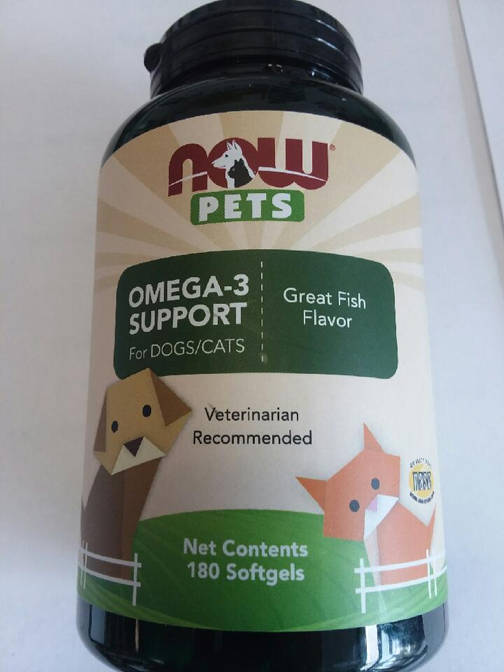 Now Pets Omega-3 Support 180 Count Softgels