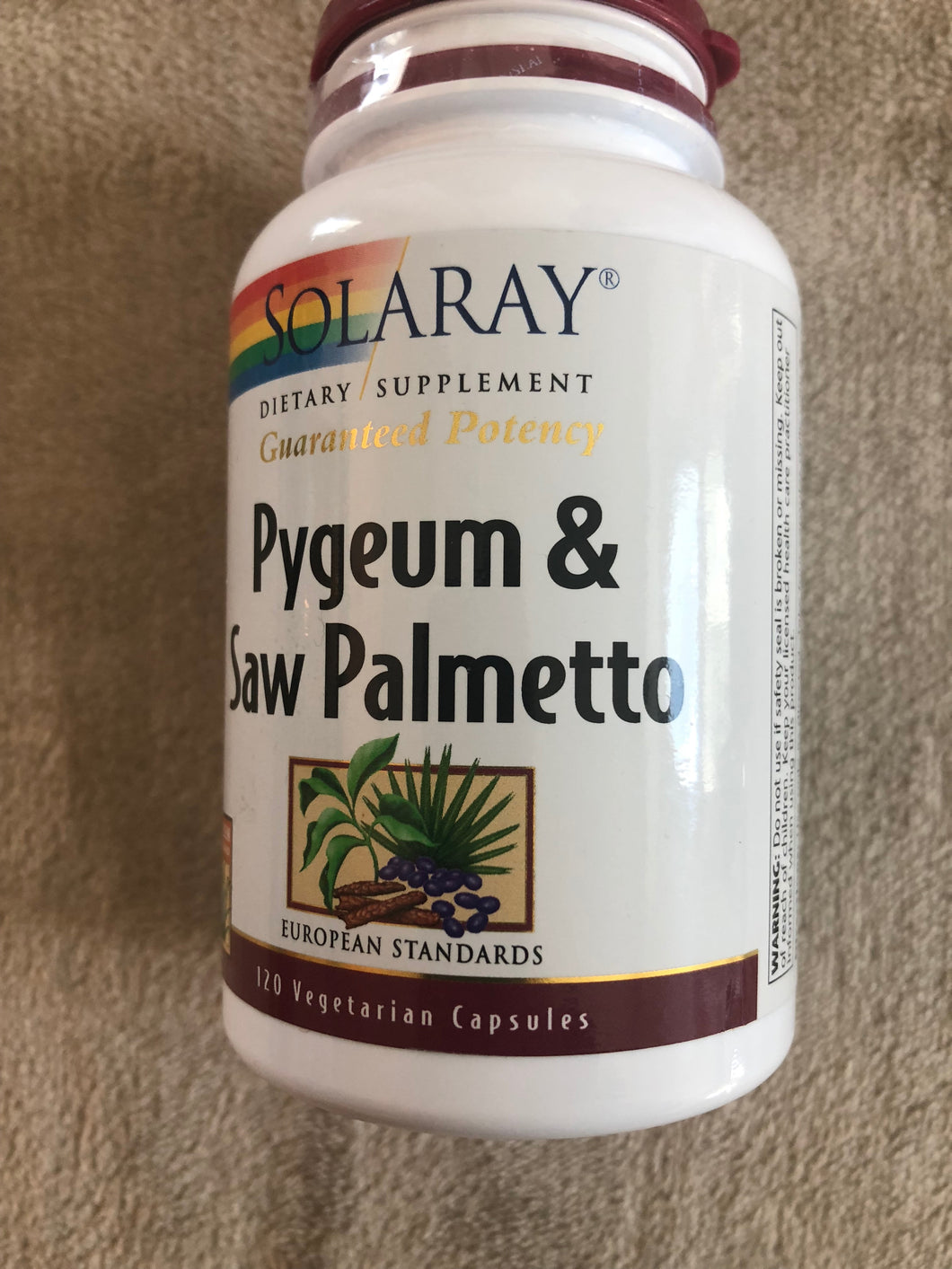 Solaray  Pygeum & Saw Palmetto 120 Capsules